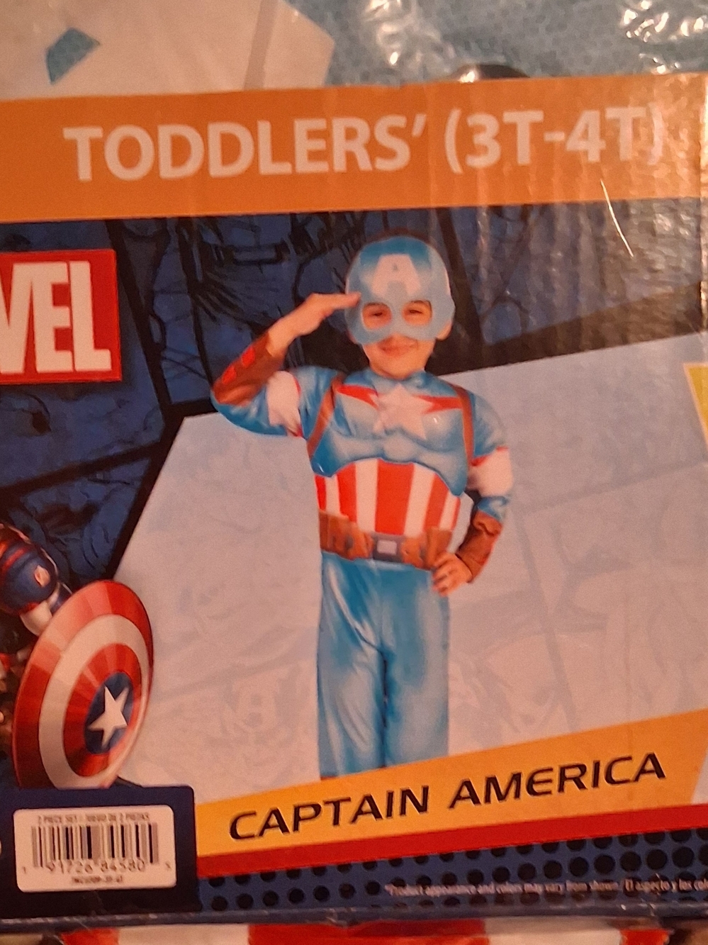 Marvel Captain America Toddler Costume - Blue/Red
